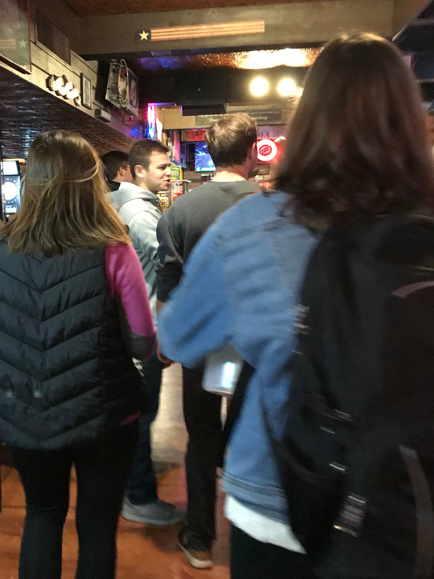 Student Alliance for Reproductive Justice members handing out free Planned Parenthood condoms at State Street Brats on Oct. 18, 2018.